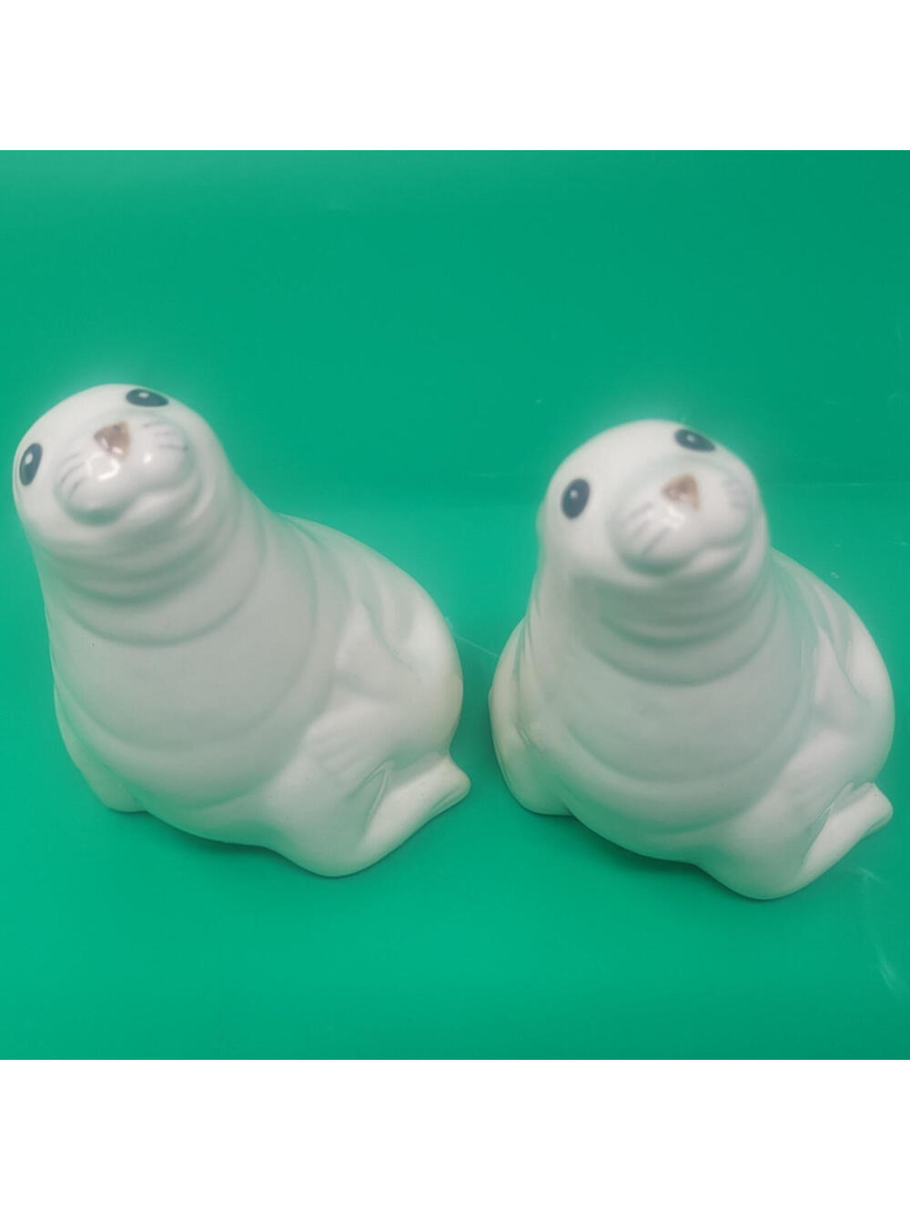 Rare Vintage METLOX Sammy The Seal Salt & Pepper Shakers Stamped Metolx Calif